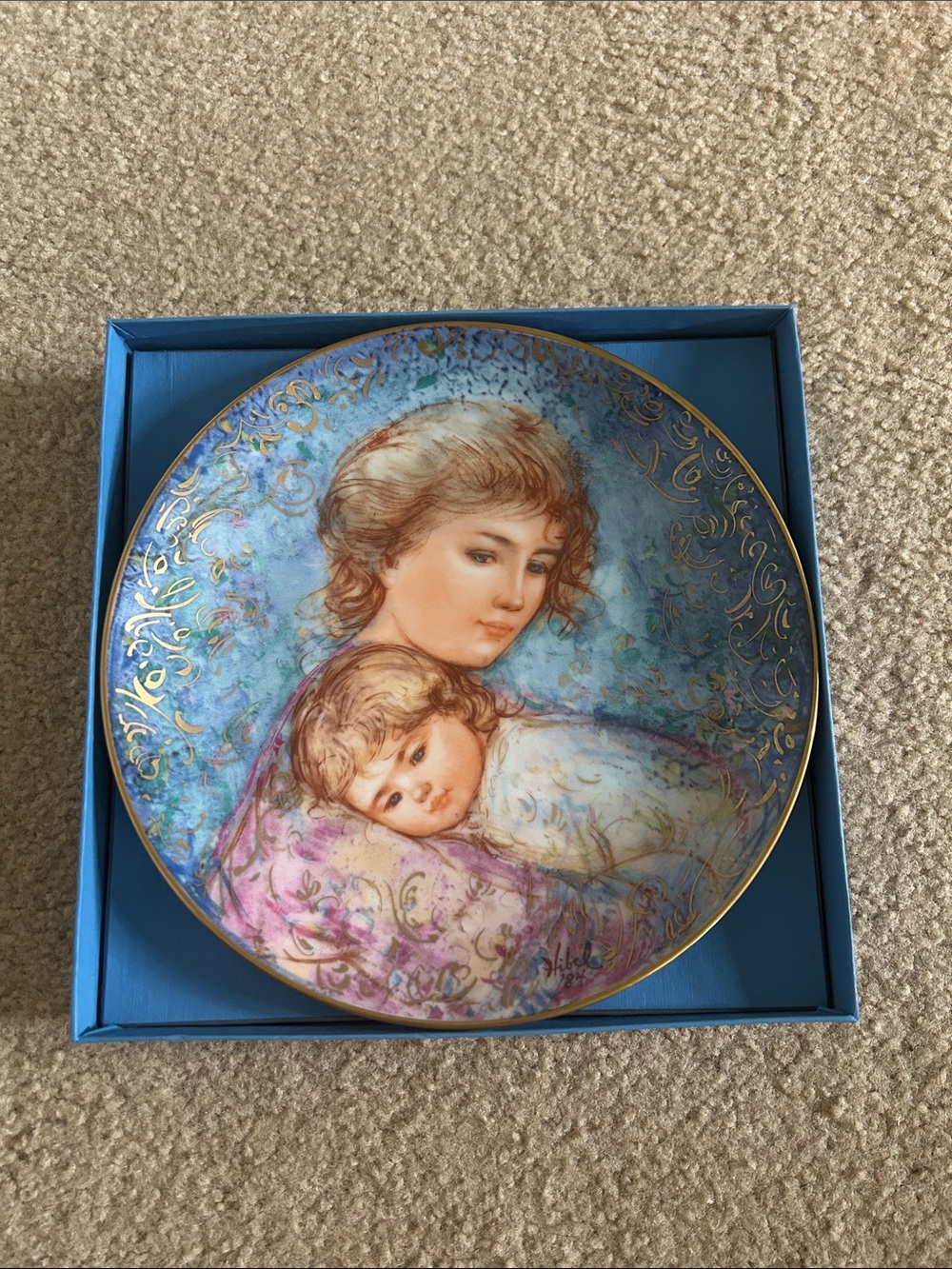 Edna Hibel Mother’s Day Collectors Plate For 1984